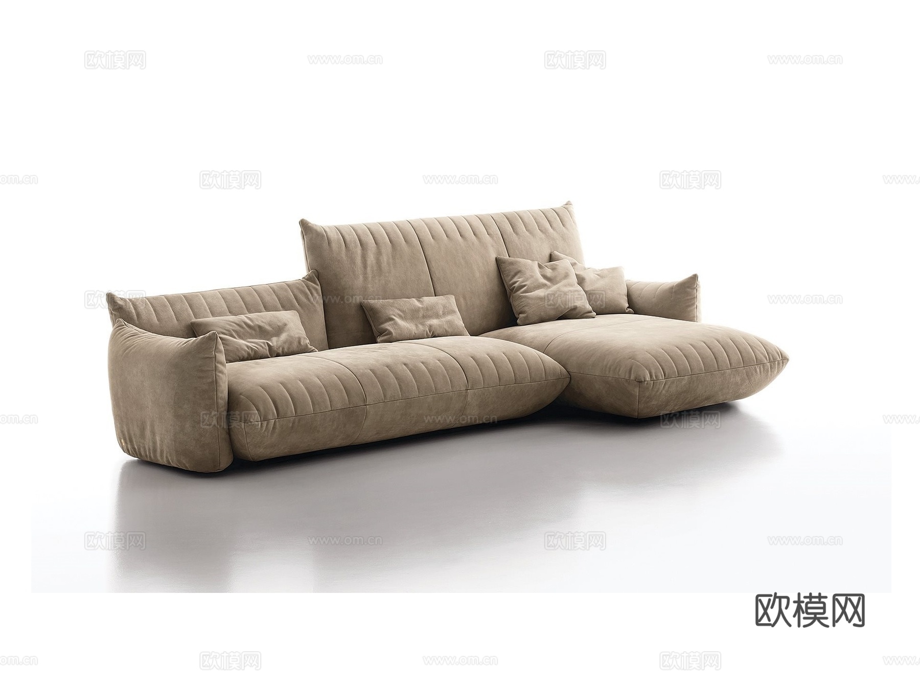 alberla 三人沙发3d模型下载