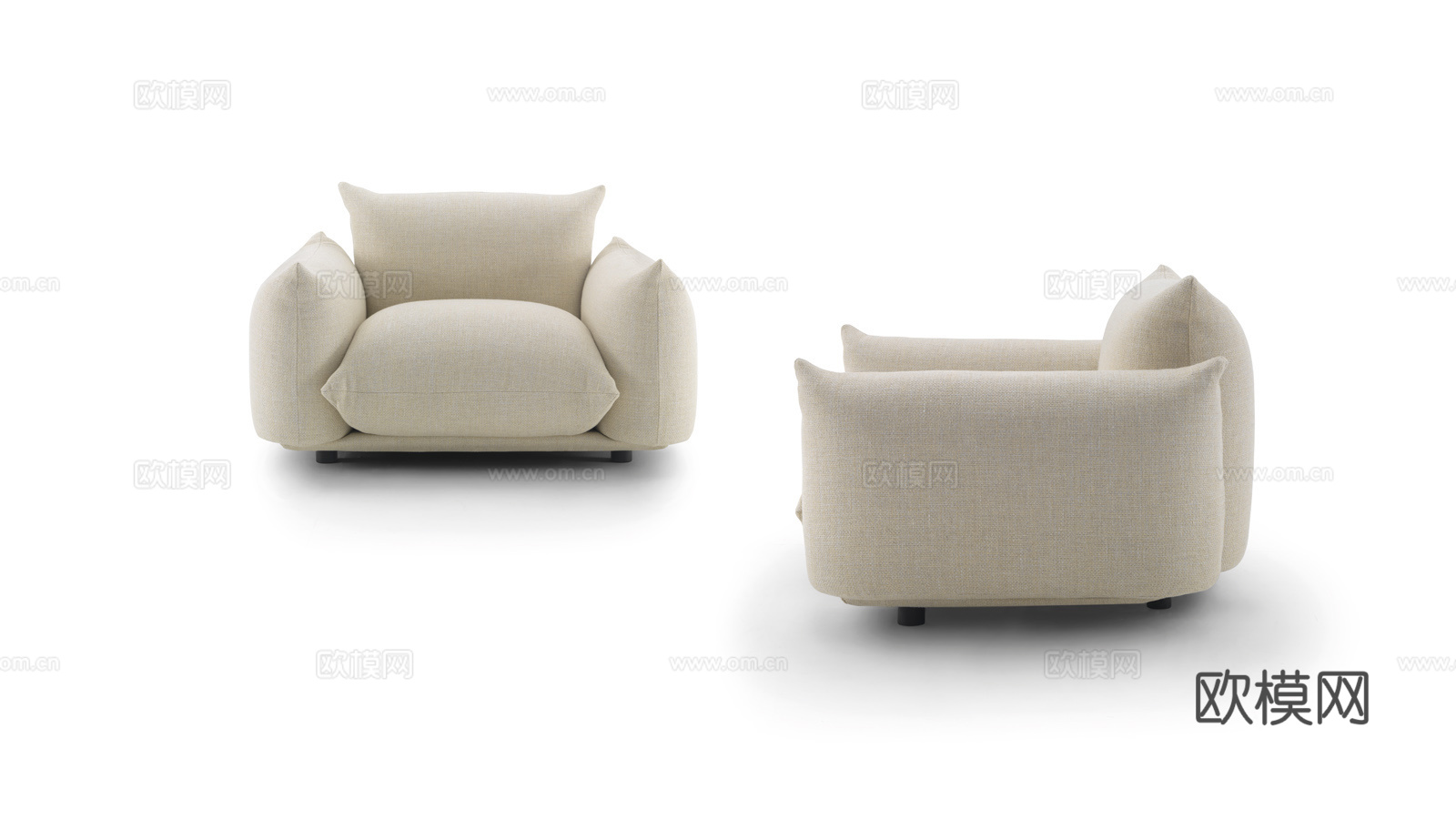 arflex 单人沙发3d模型下载（渲染图3）