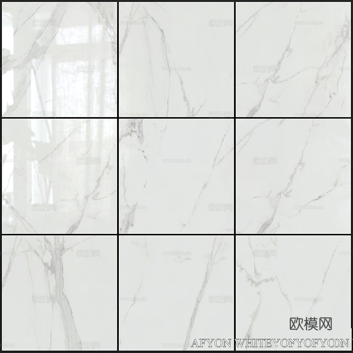 Yurtbay 陶瓷阿菲永白色 600x600 套装 33d模型