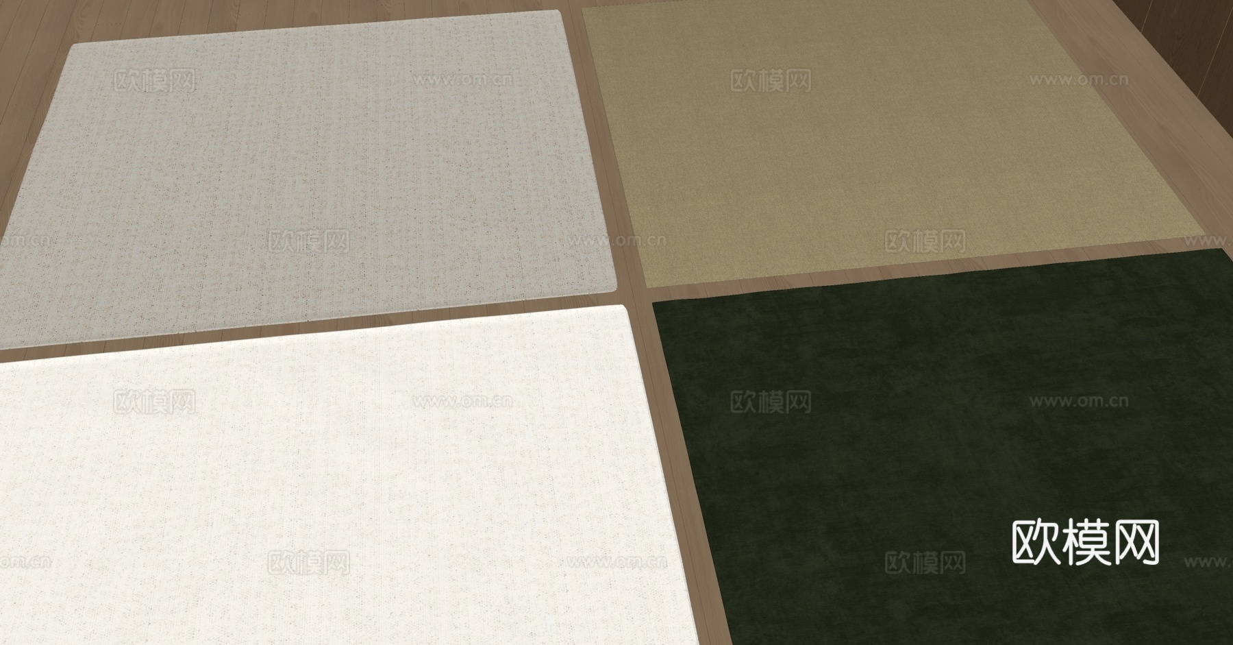 侘寂中古风地毯su模型