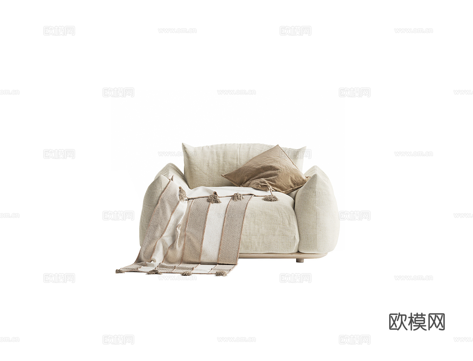 arflex 单人沙发3d模型下载（渲染图2）