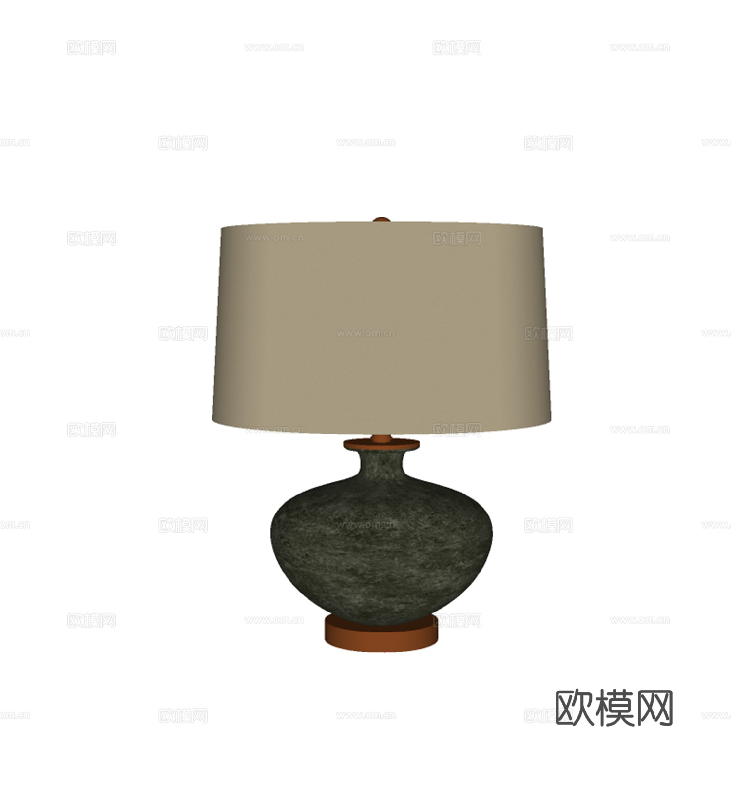 现代台灯su模型下载（渲染图2）