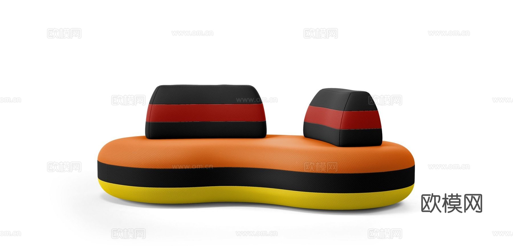 rochebobois 意式多人沙发3d模型下载（渲染图3）