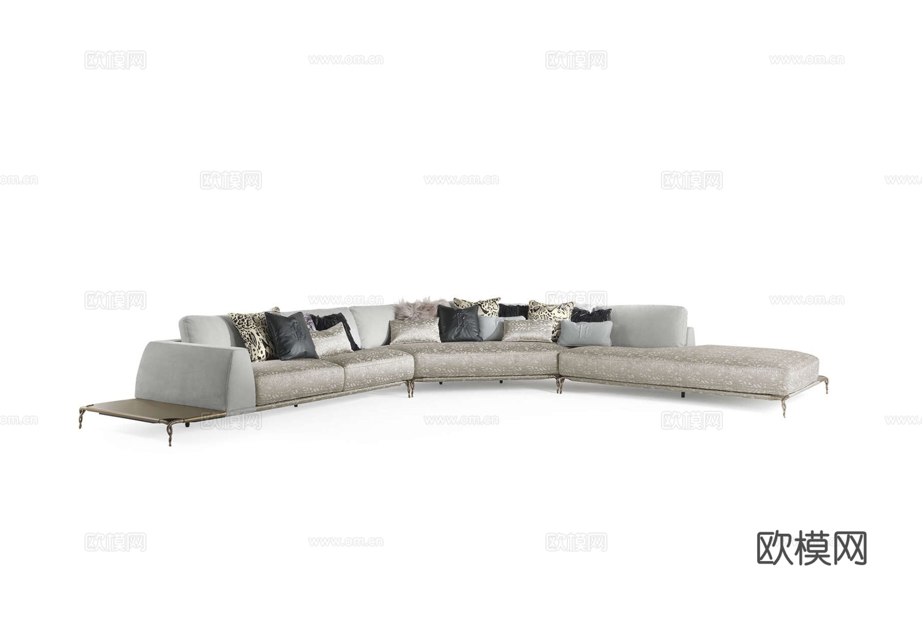 roberto canalll 意式转角沙发3d模型下载（渲染图1）