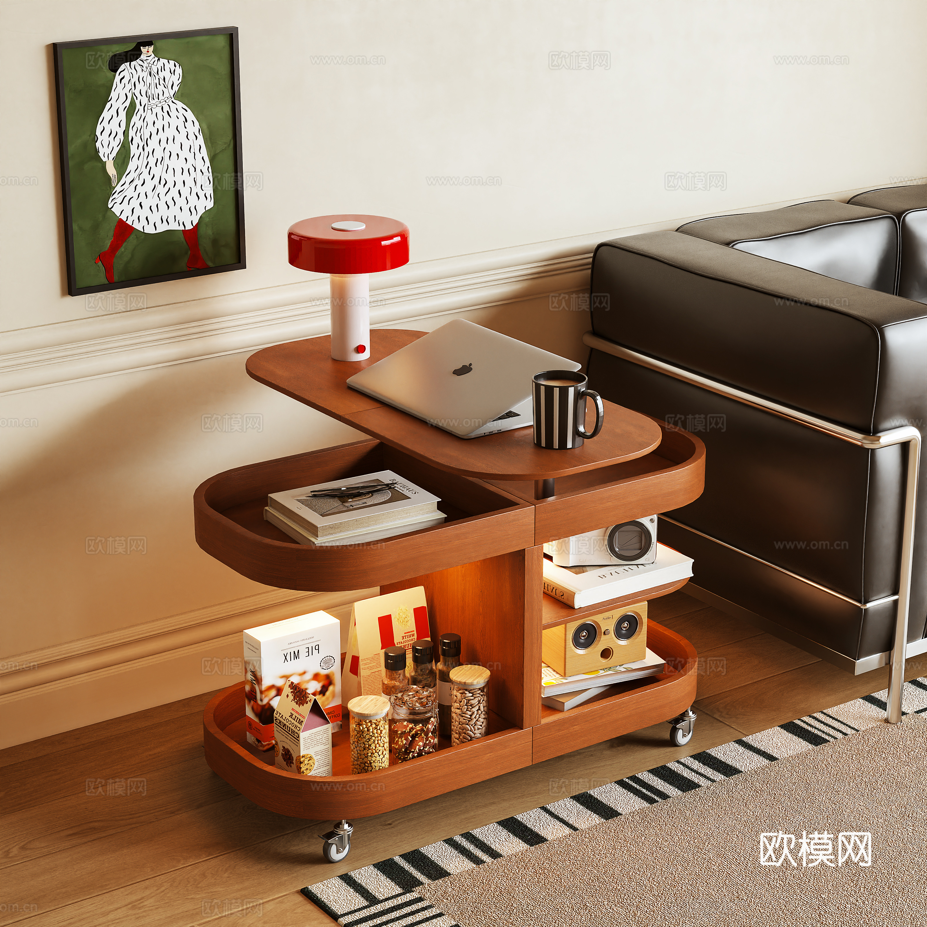 边柜 边几 移动柜 摆件 角几3d模型