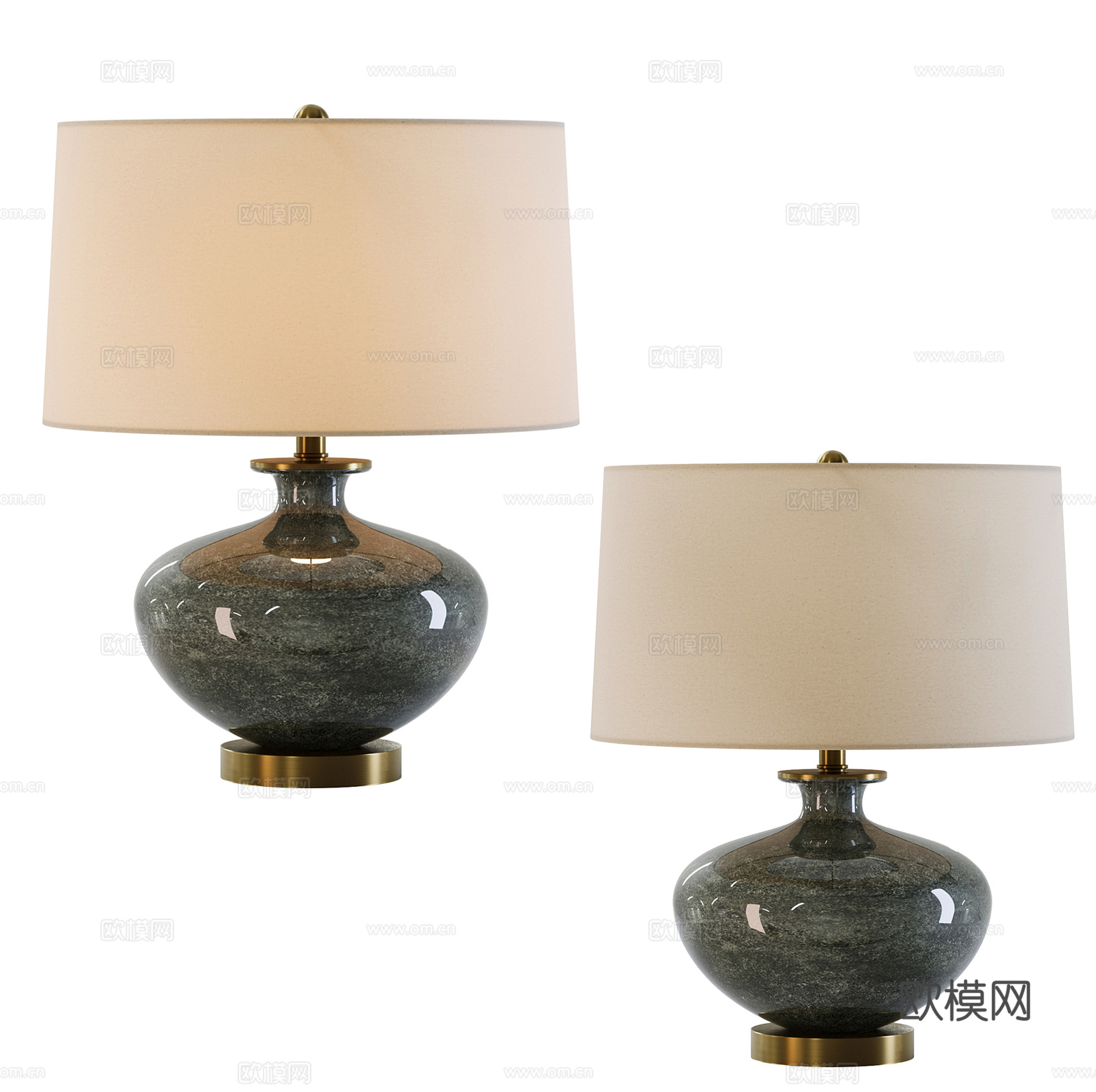 现代台灯su模型下载（渲染图1）