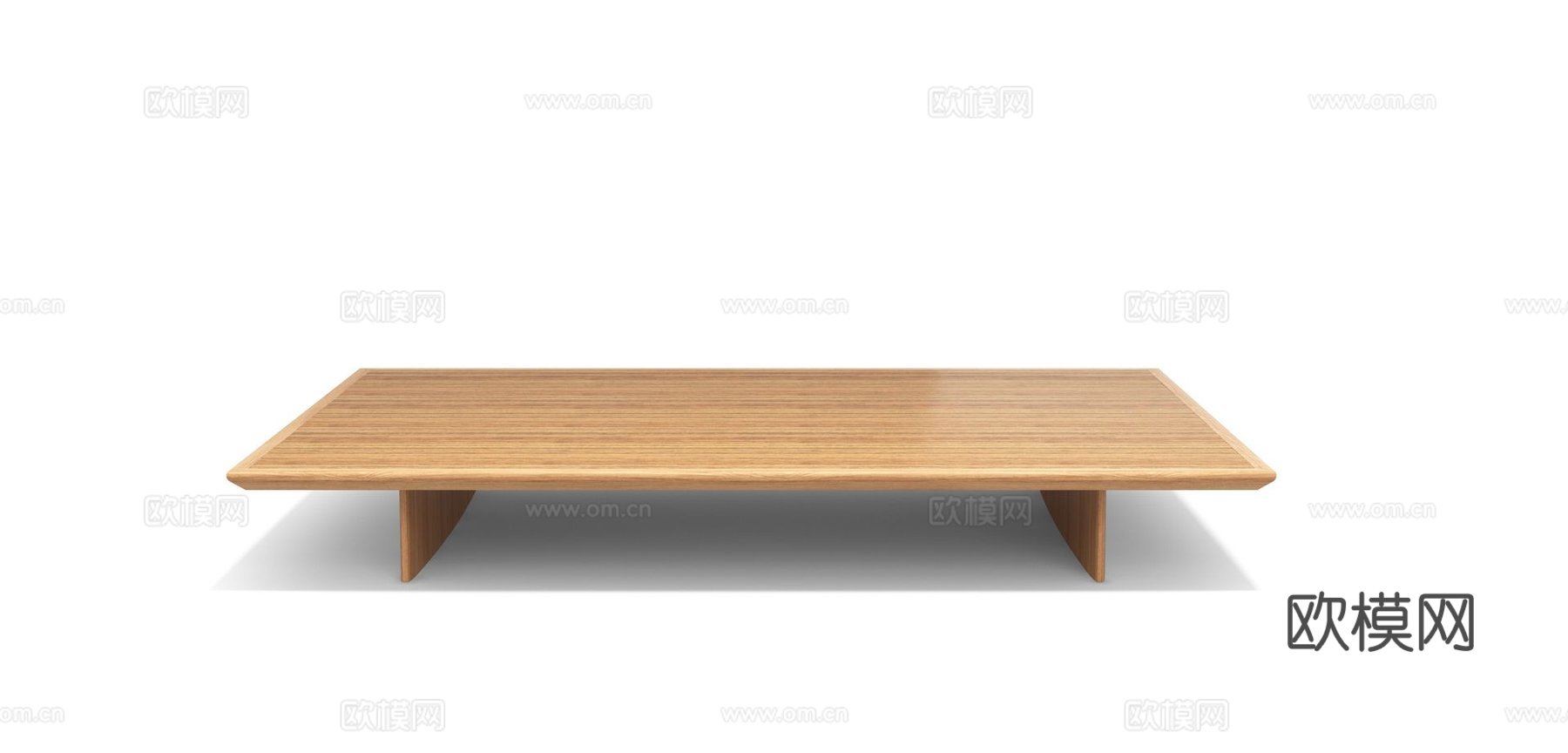 rochebobois 原木风方茶几3d模型下载（渲染图7）