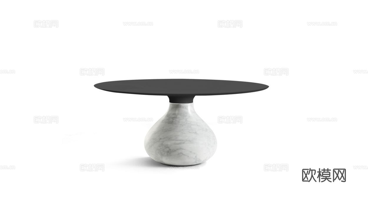 rochebobois 意式圆餐桌3d模型下载（渲染图1）