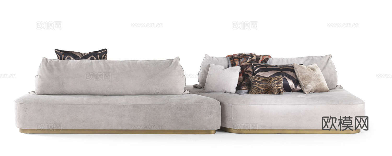 roberto canalll 意式三人沙发3d模型下载（渲染图3）
