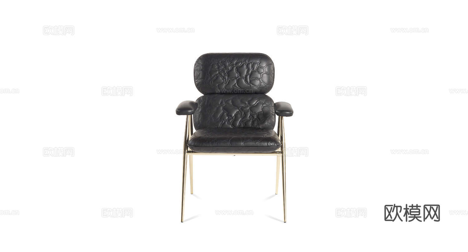 roberto canalll 意式扶手餐椅3d模型下载（渲染图2）