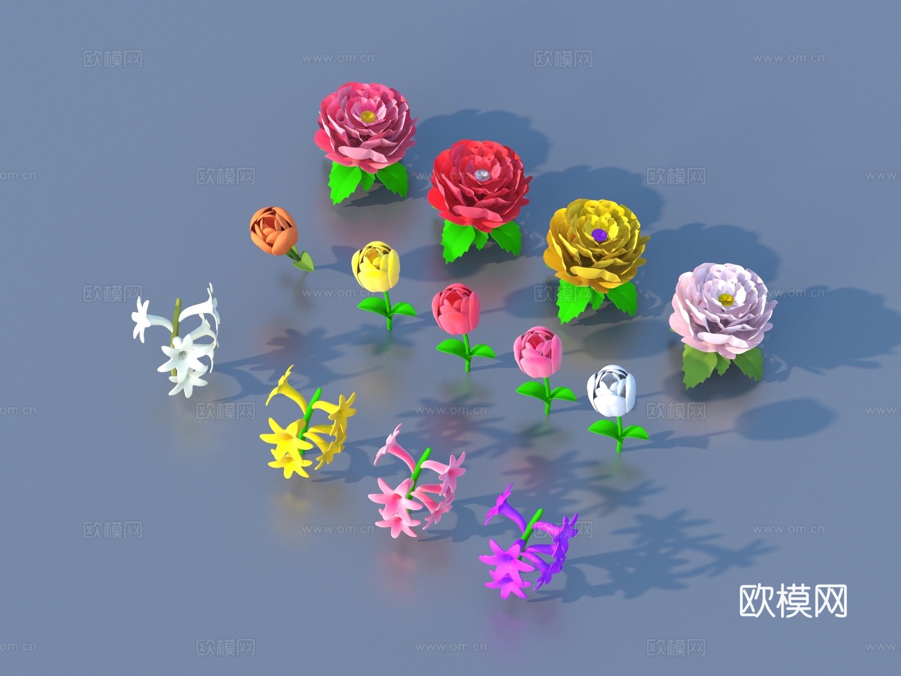 花 卡通花 野花 绿植 花朵免费3d模型