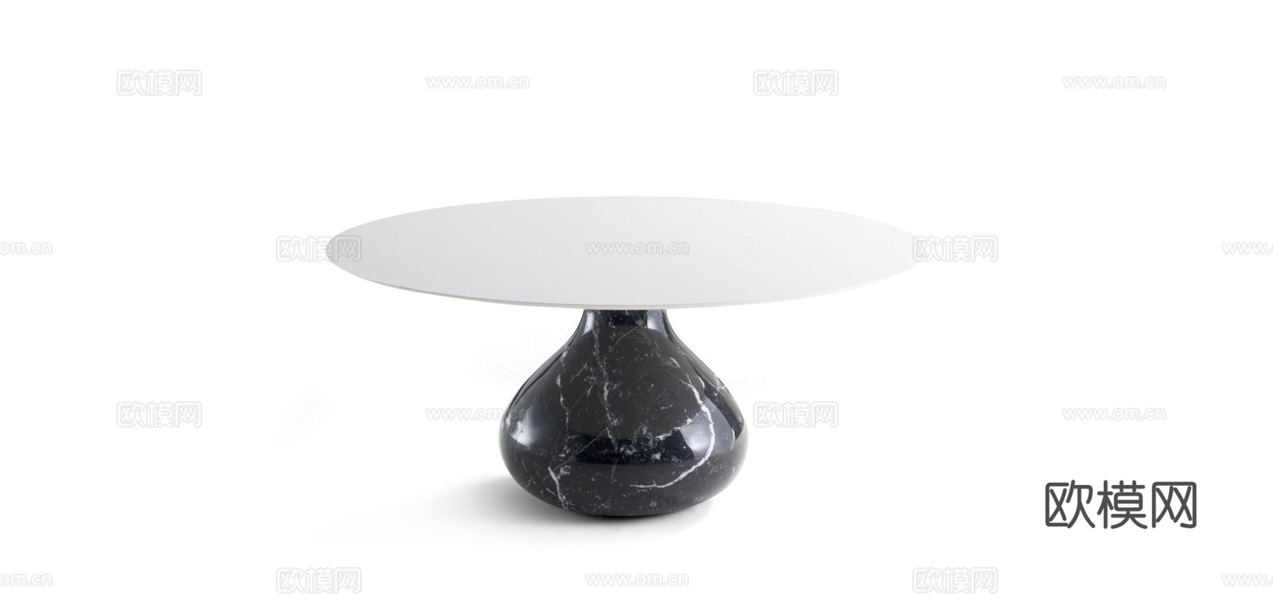 rochebobois 意式圆餐桌3d模型下载（渲染图2）