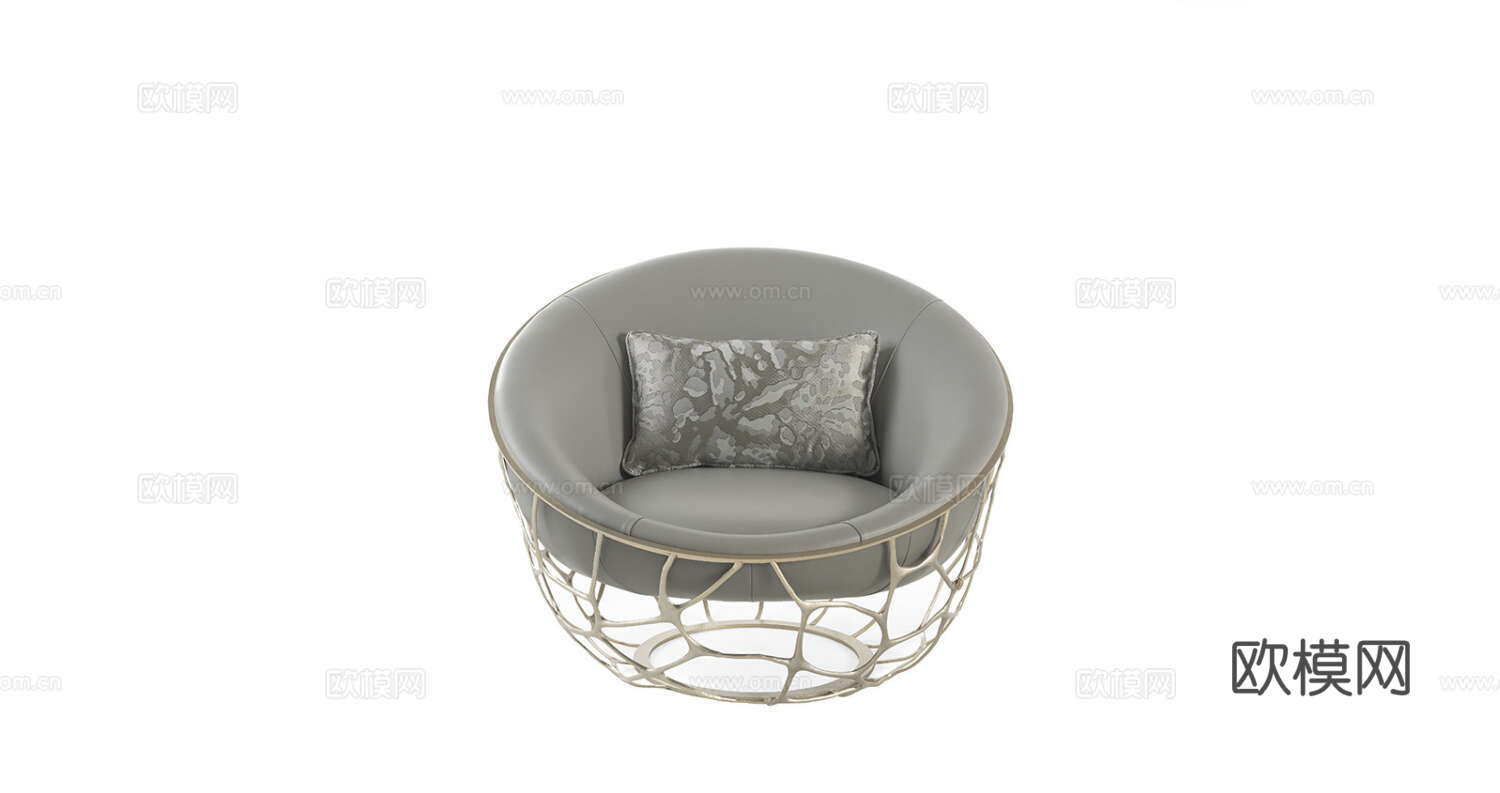 roberto canalll 意式单人沙发3d模型下载（渲染图1）