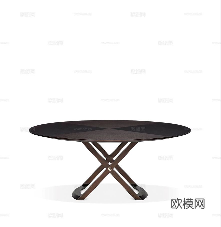 ARMANI casa 圆餐桌3d模型下载（渲染图1）