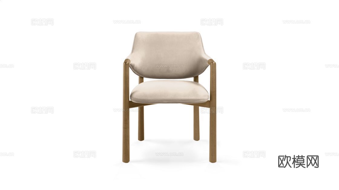 rochebobois 意式扶手餐椅3d模型下载（渲染图4）