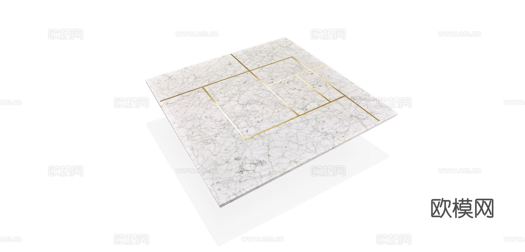 rochebobois 意式方茶几3d模型下载（渲染图3）