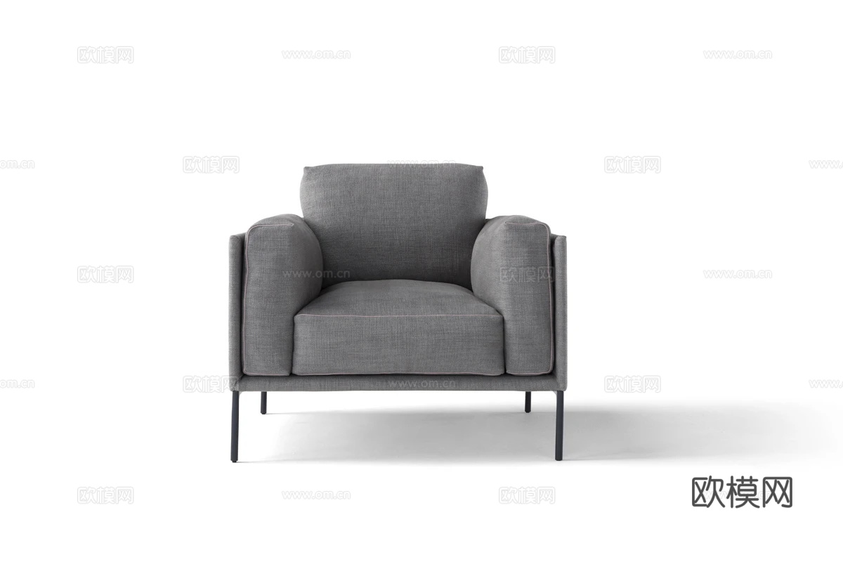 Amura 意式单人沙发3d模型下载（渲染图2）