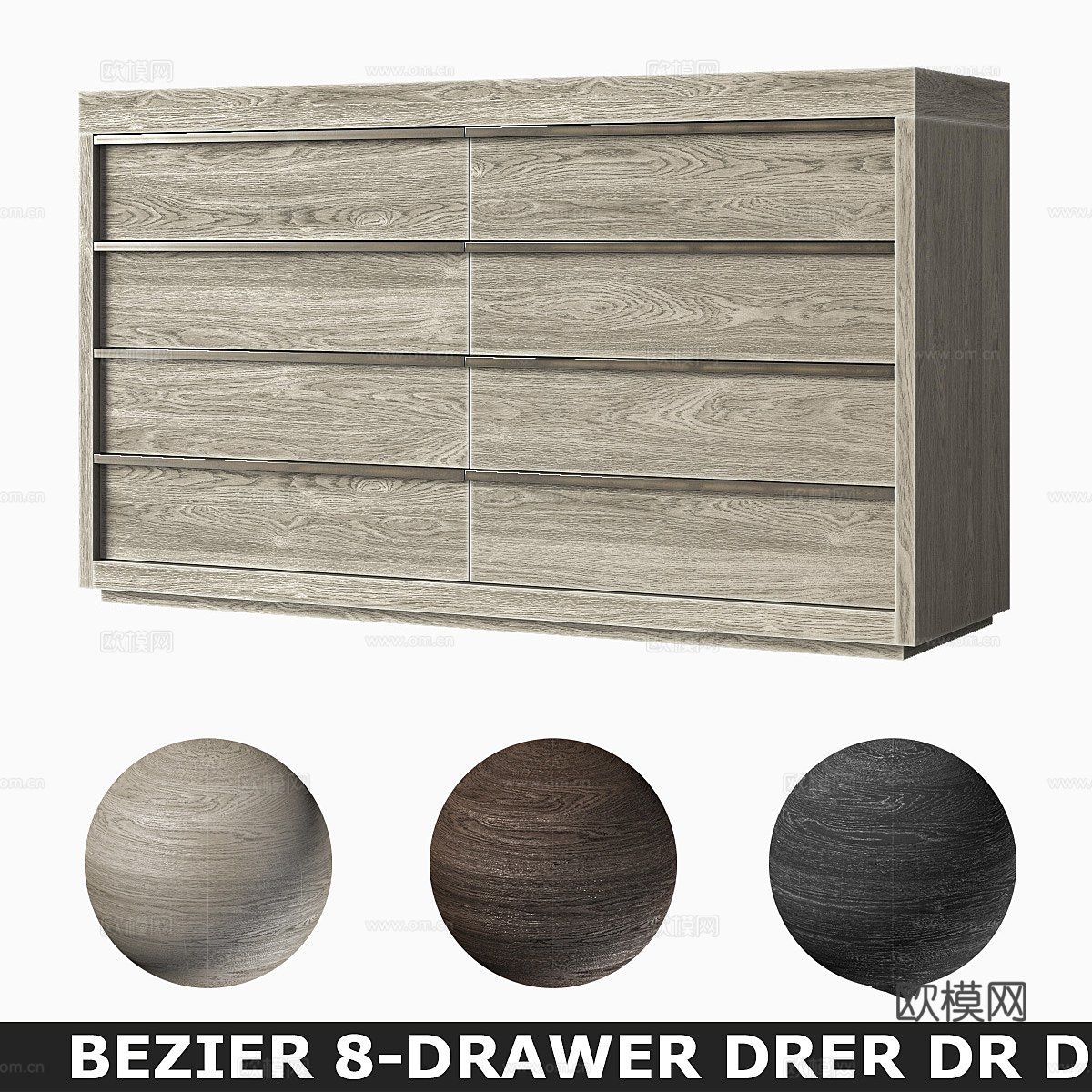 BEZIER 8抽屉衣柜3d模型