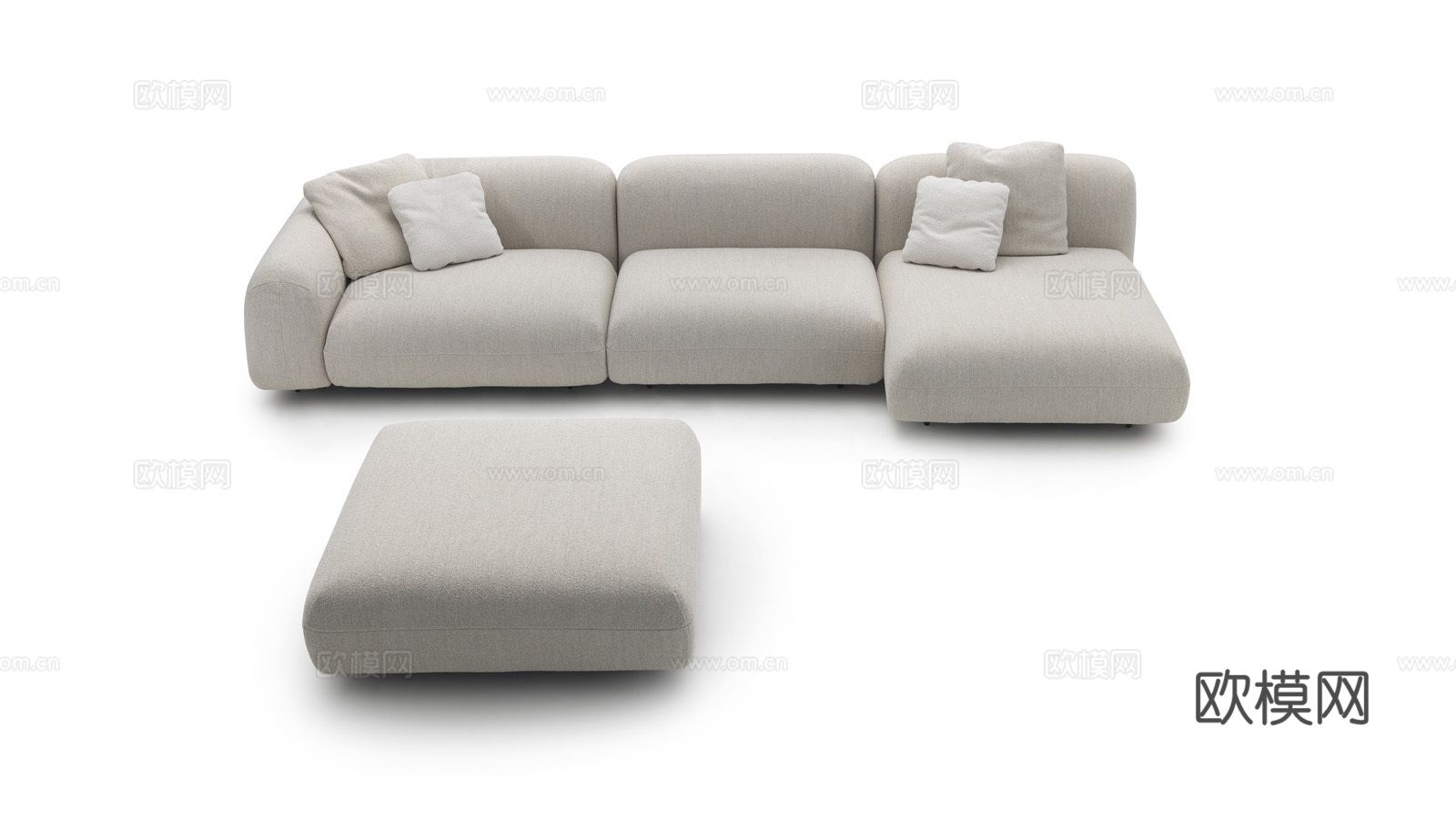 arflex 转角沙发3d模型下载