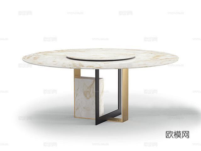 alberla 意式圆餐桌3d模型下载