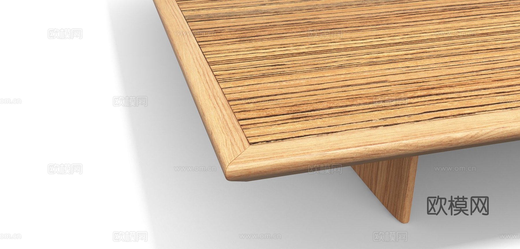 rochebobois 原木风方茶几3d模型下载（渲染图5）