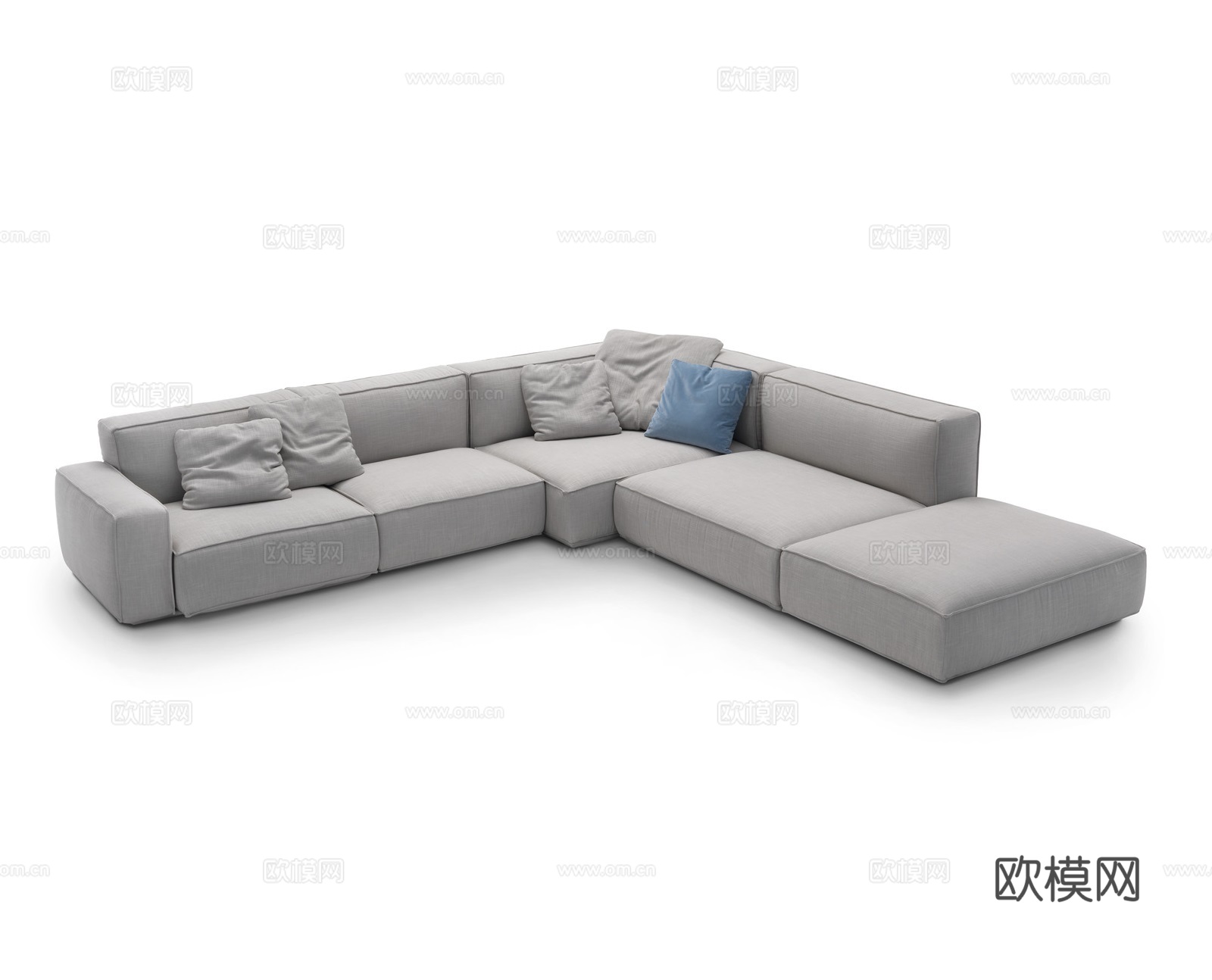 arflex 转角沙发3d模型下载（渲染图1）