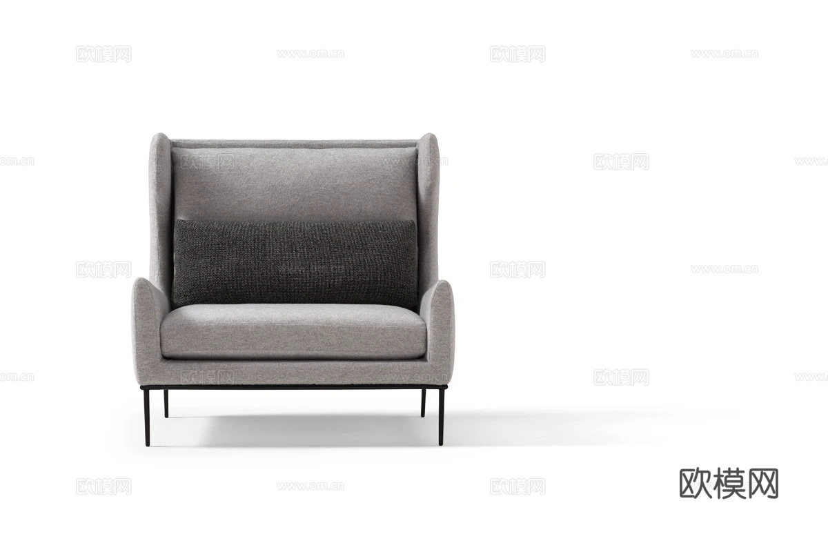 Amura 意式休闲椅3d模型下载（渲染图1）