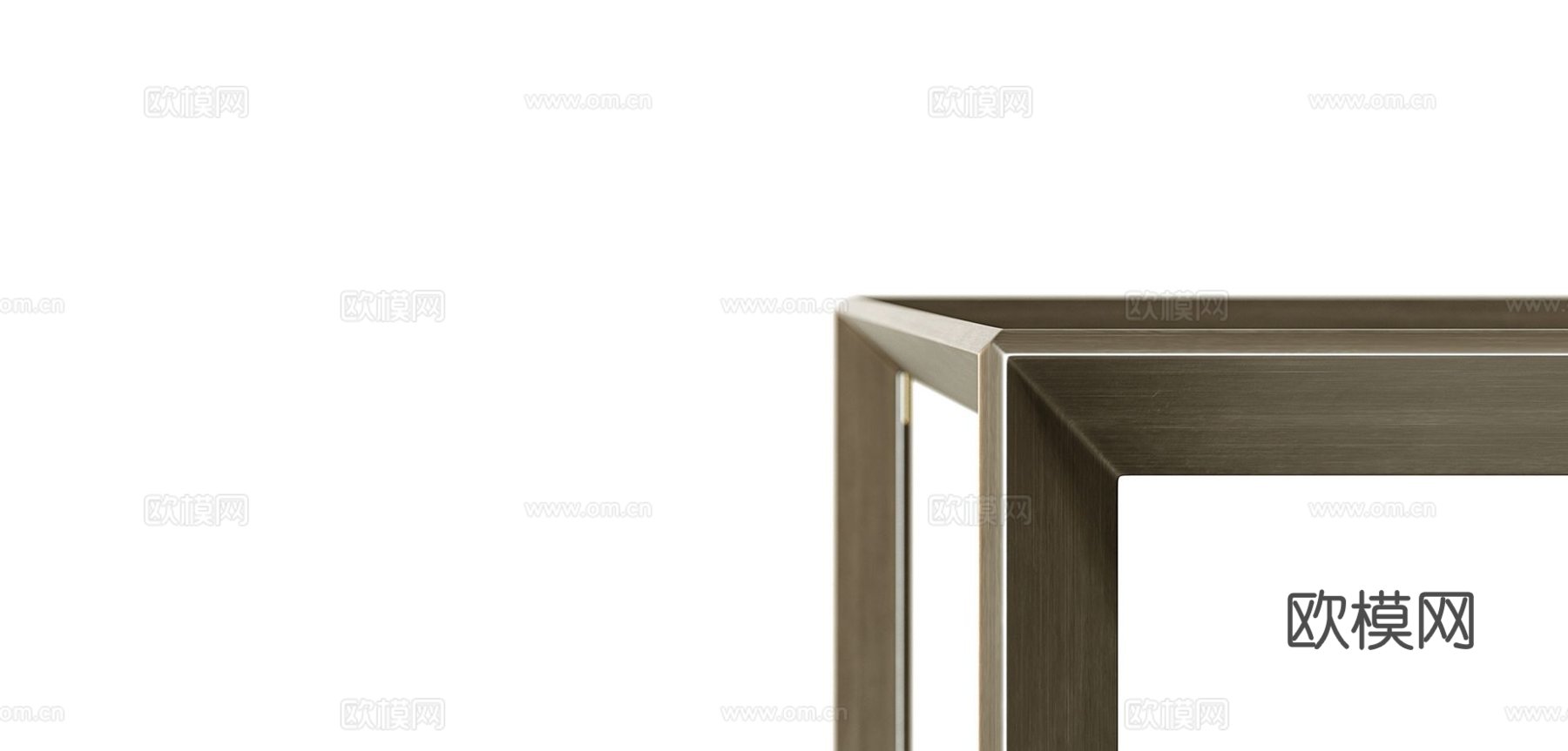 rochebobois 意式玻璃茶几3d模型下载（渲染图2）