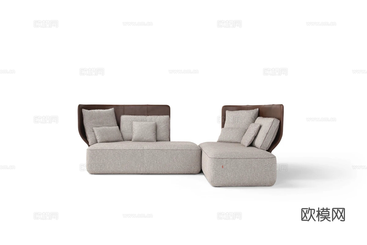 Amura 转角沙发3d模型下载（渲染图1）