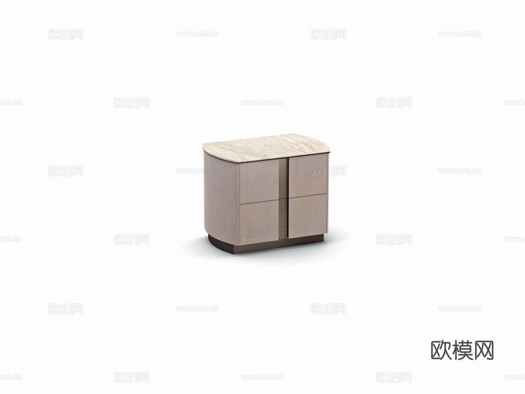 alberla 意式床头柜3d模型下载（渲染图1）