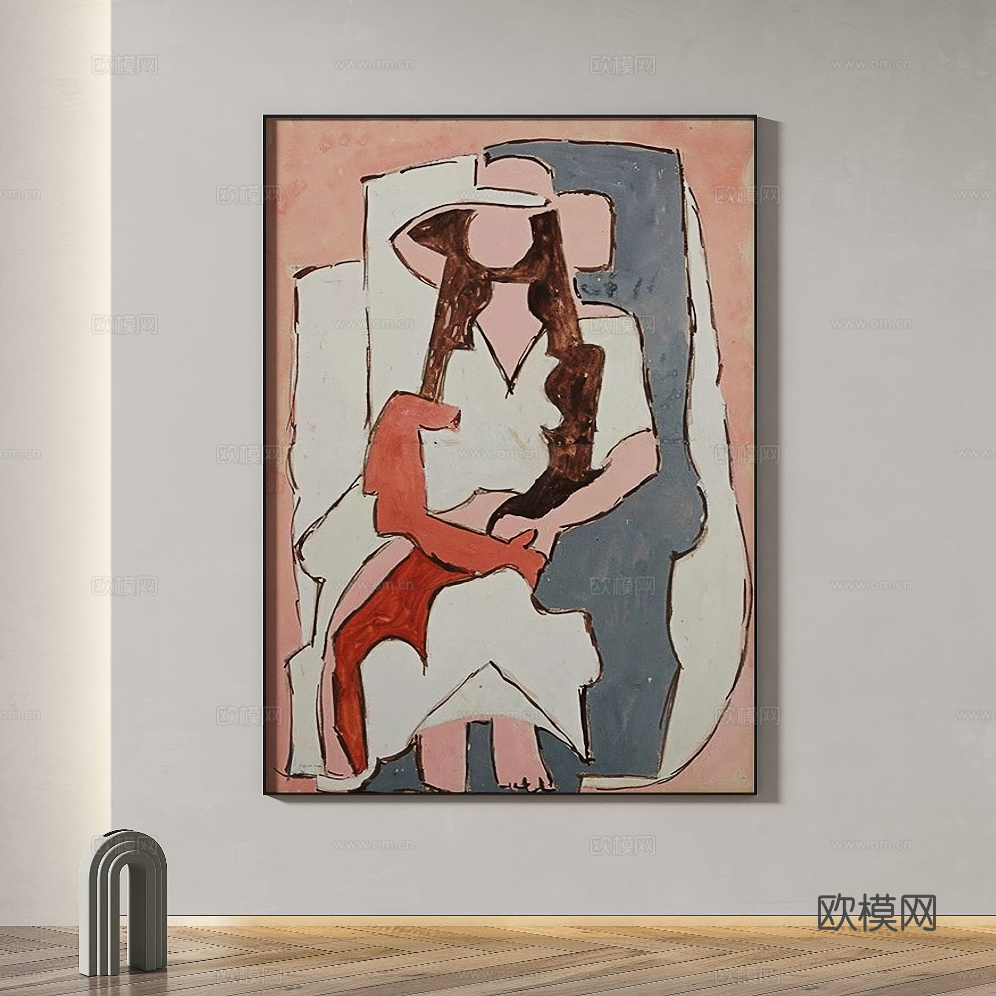 现代，简约，抽象，复古，轻奢，装饰画免费3d模型