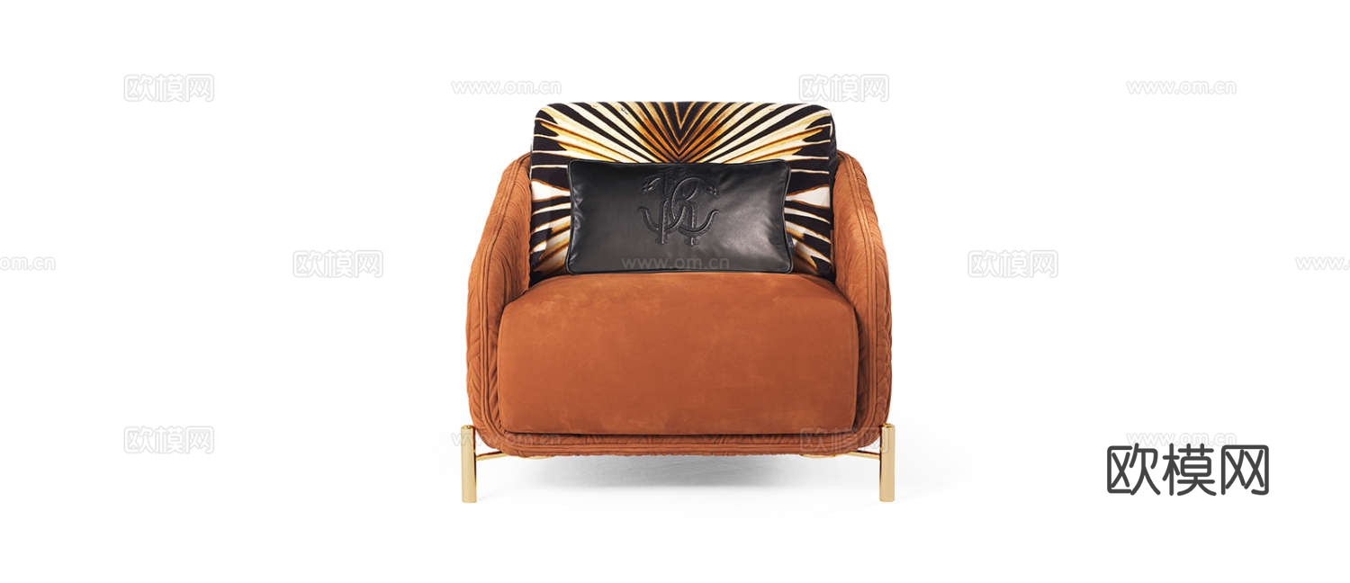 roberto canalll 意式单人沙发3d模型下载（渲染图3）
