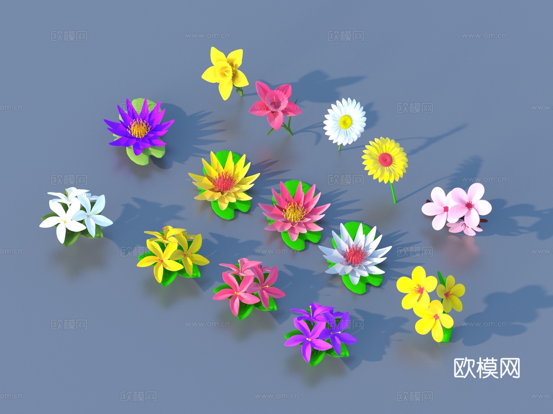 花 卡通花 野花 绿植 花朵免费3d模型