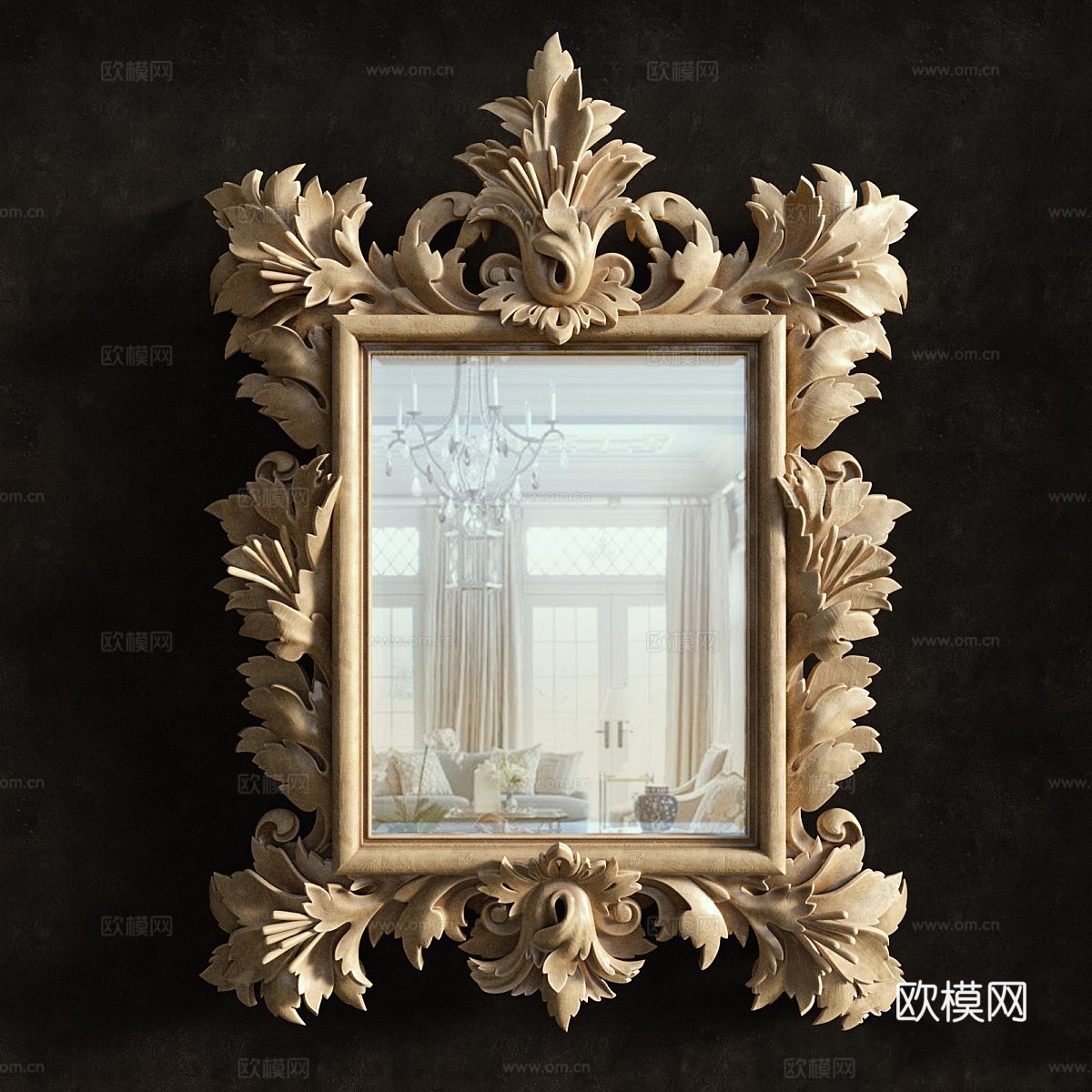雕刻镜子3d模型