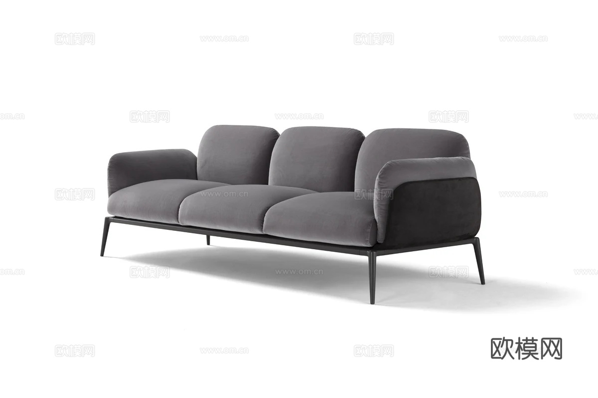 Amura 三人位沙发3d模型下载（渲染图1）
