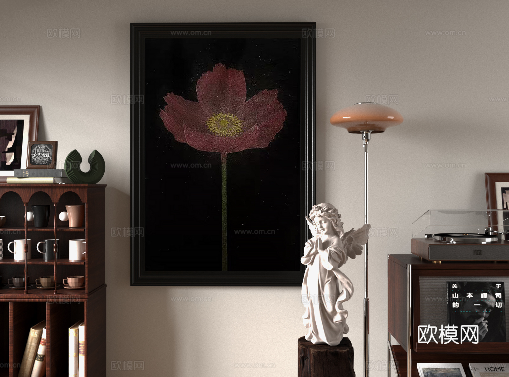 法式中古风复古装饰挂画3d模型