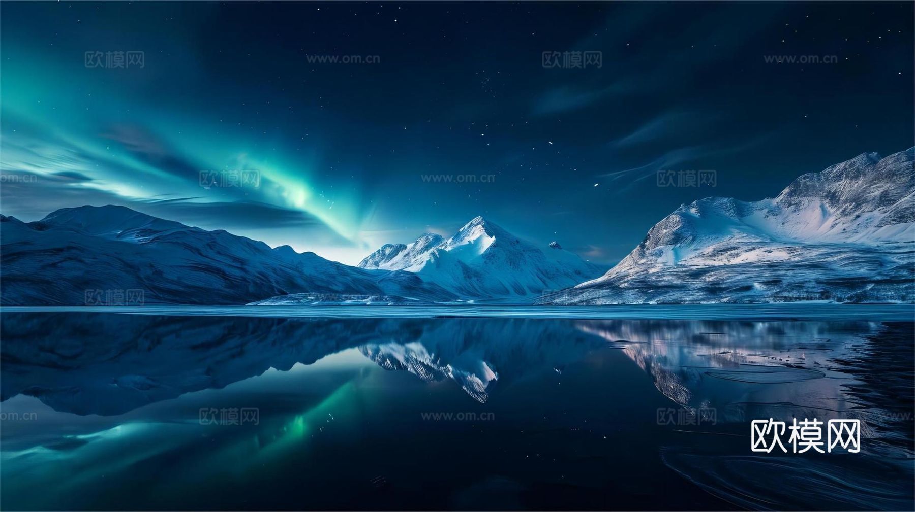 现代风景_北极光贴图