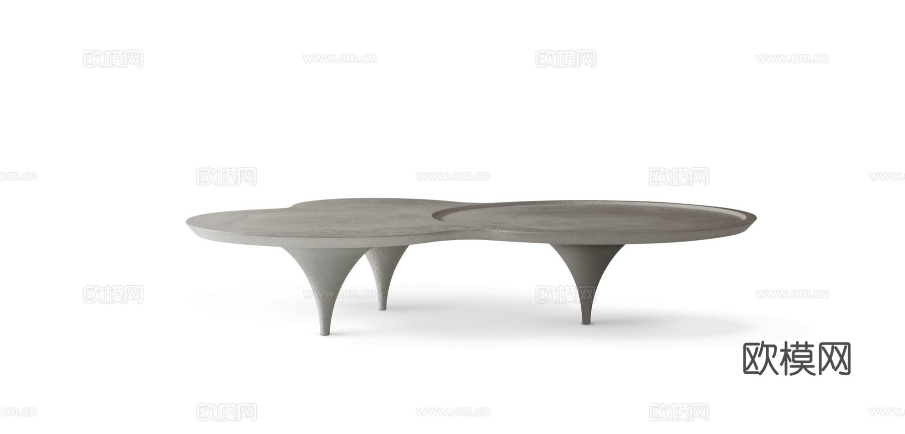 rochebobois 意式茶几3d模型下载（渲染图1）