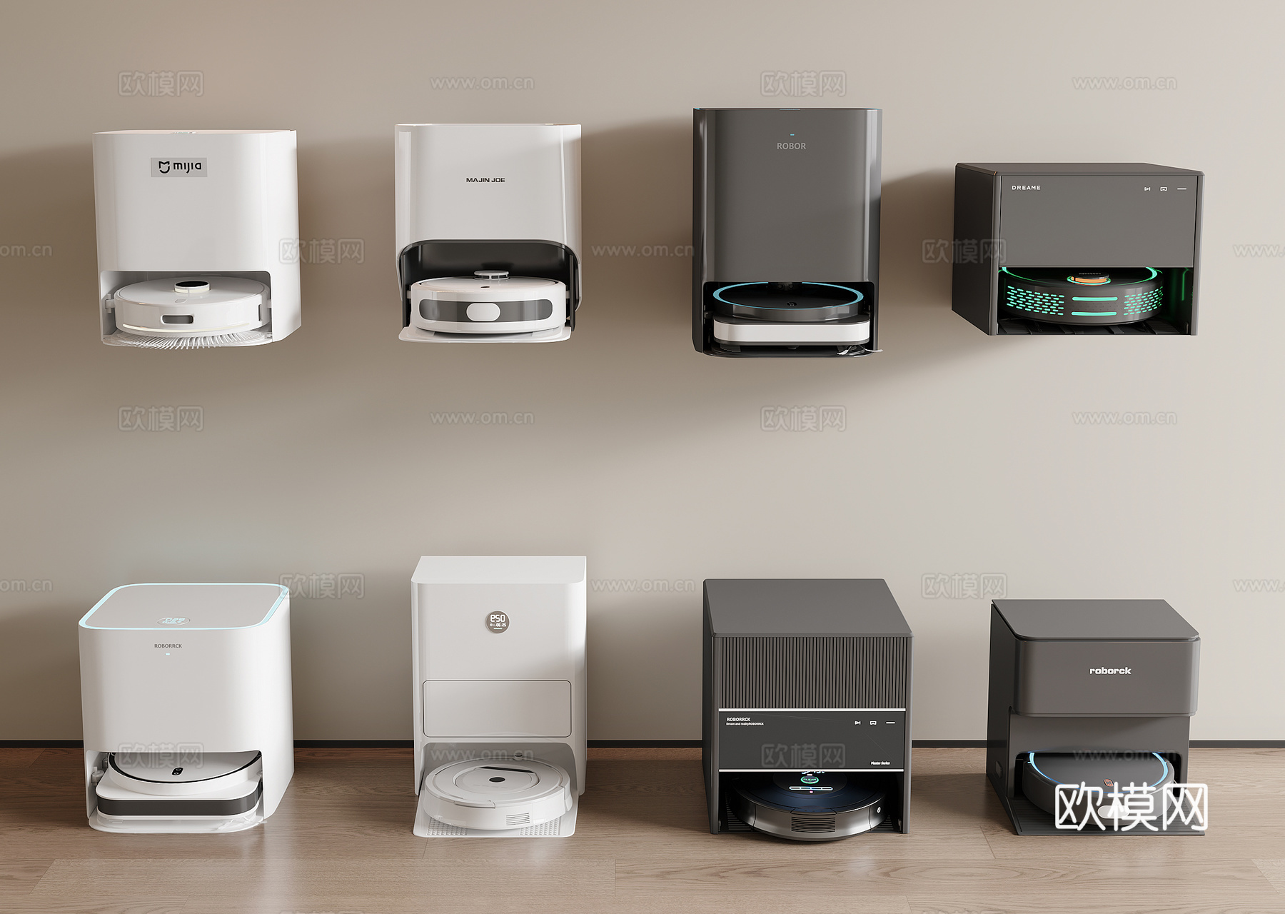 现代扫地机器人3d模型下载