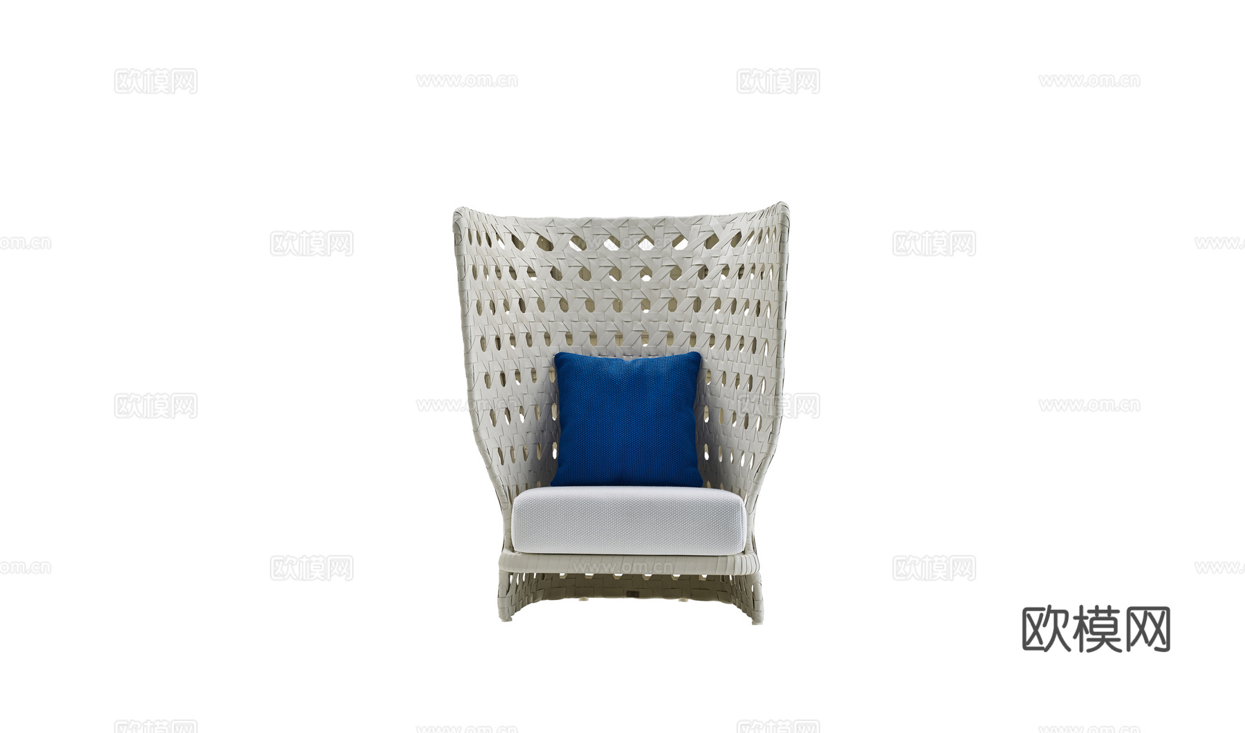 B&B 原木风沙发椅3d模型下载（渲染图1）