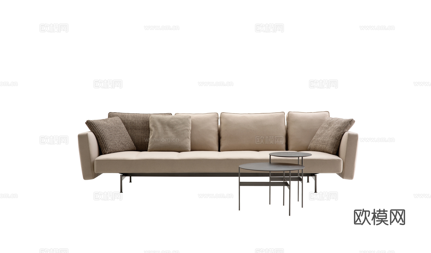 B&B 多人沙发3d模型下载