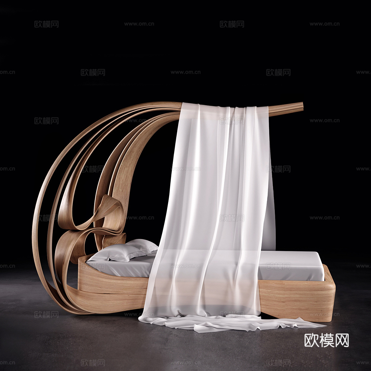 天篷床3d模型