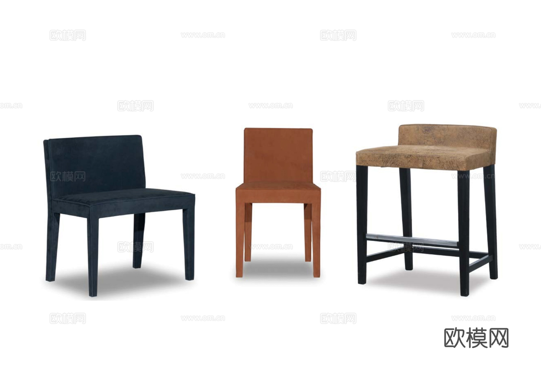 baxter 意式餐椅3d模型下载（渲染图2）