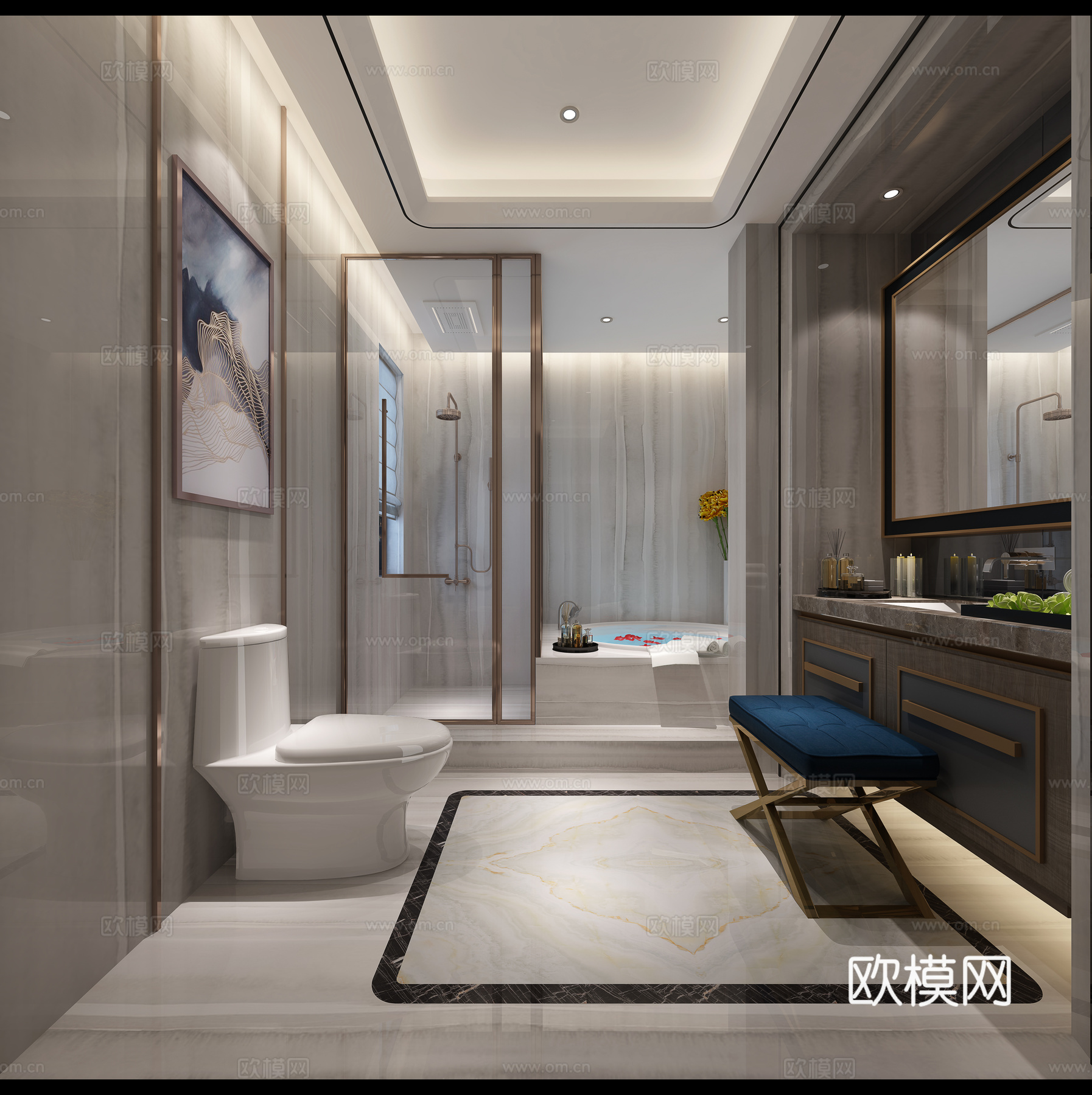 后现代卫生间3d模型