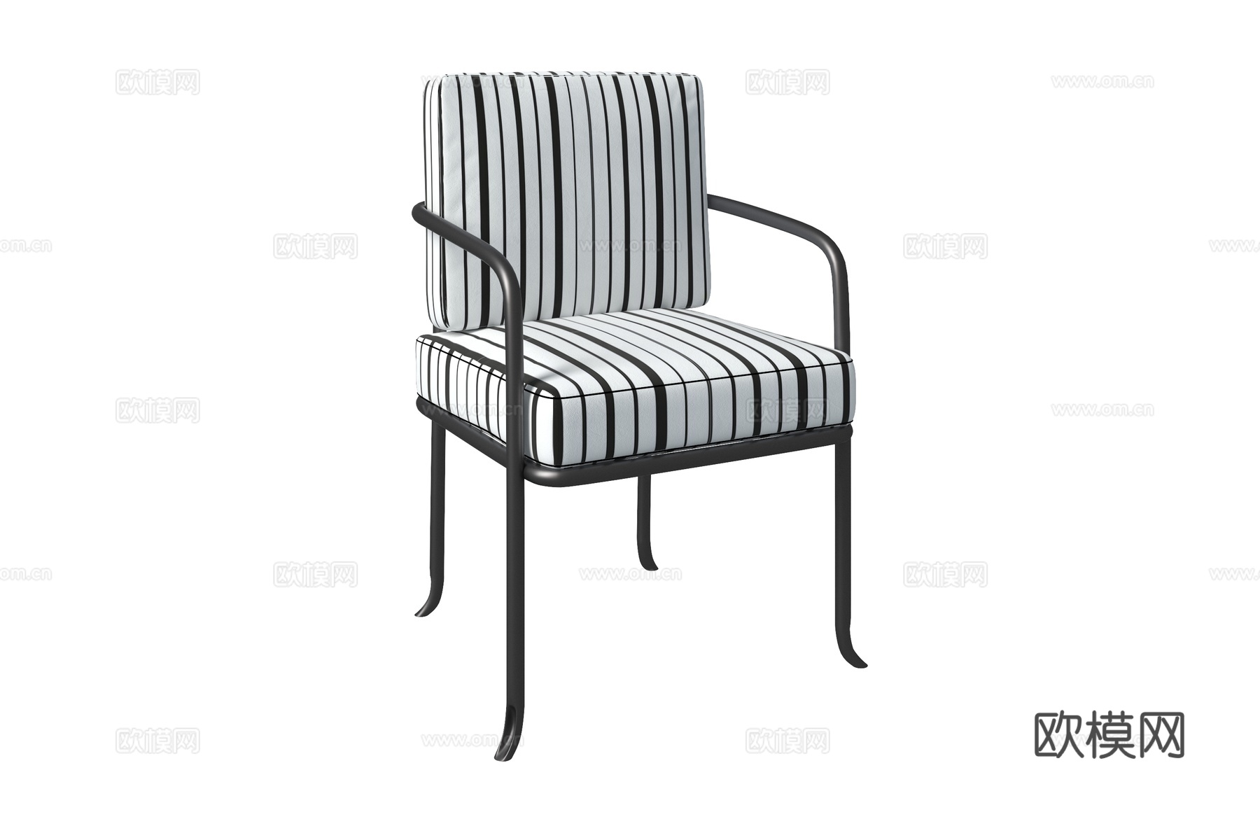 B&B 意式扶手餐椅3d模型下载