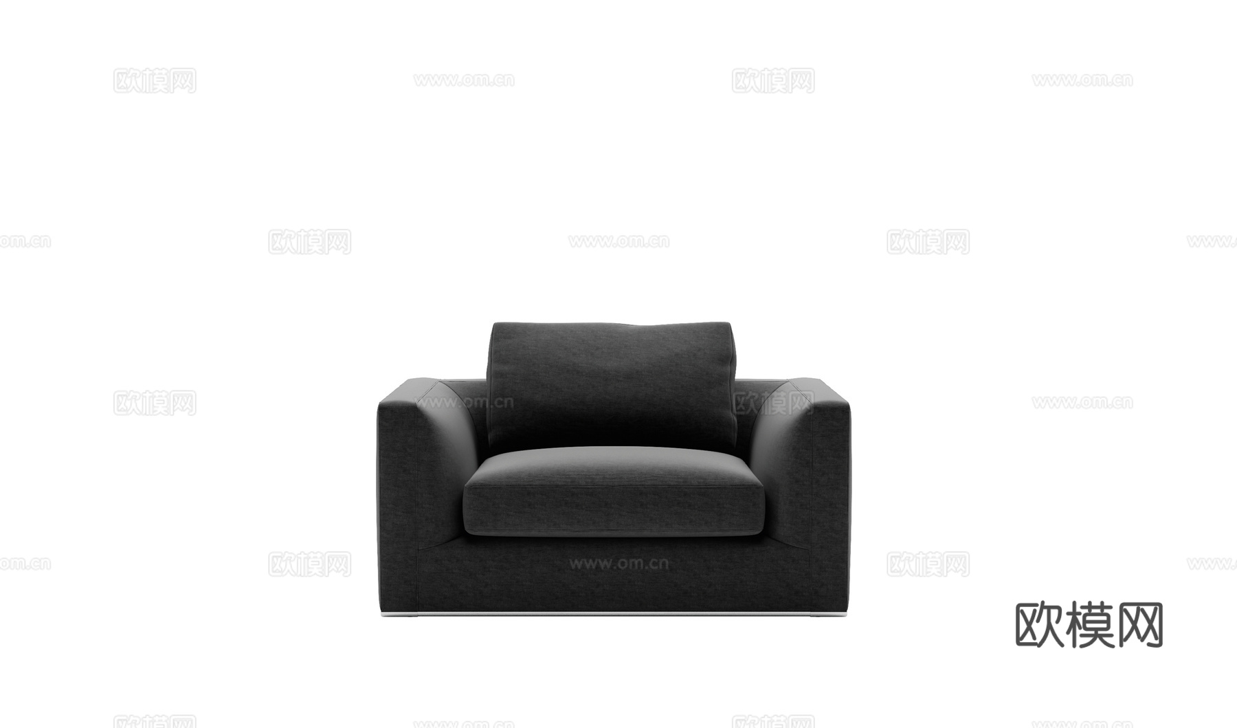 B&B 单人沙发3d模型下载（渲染图1）