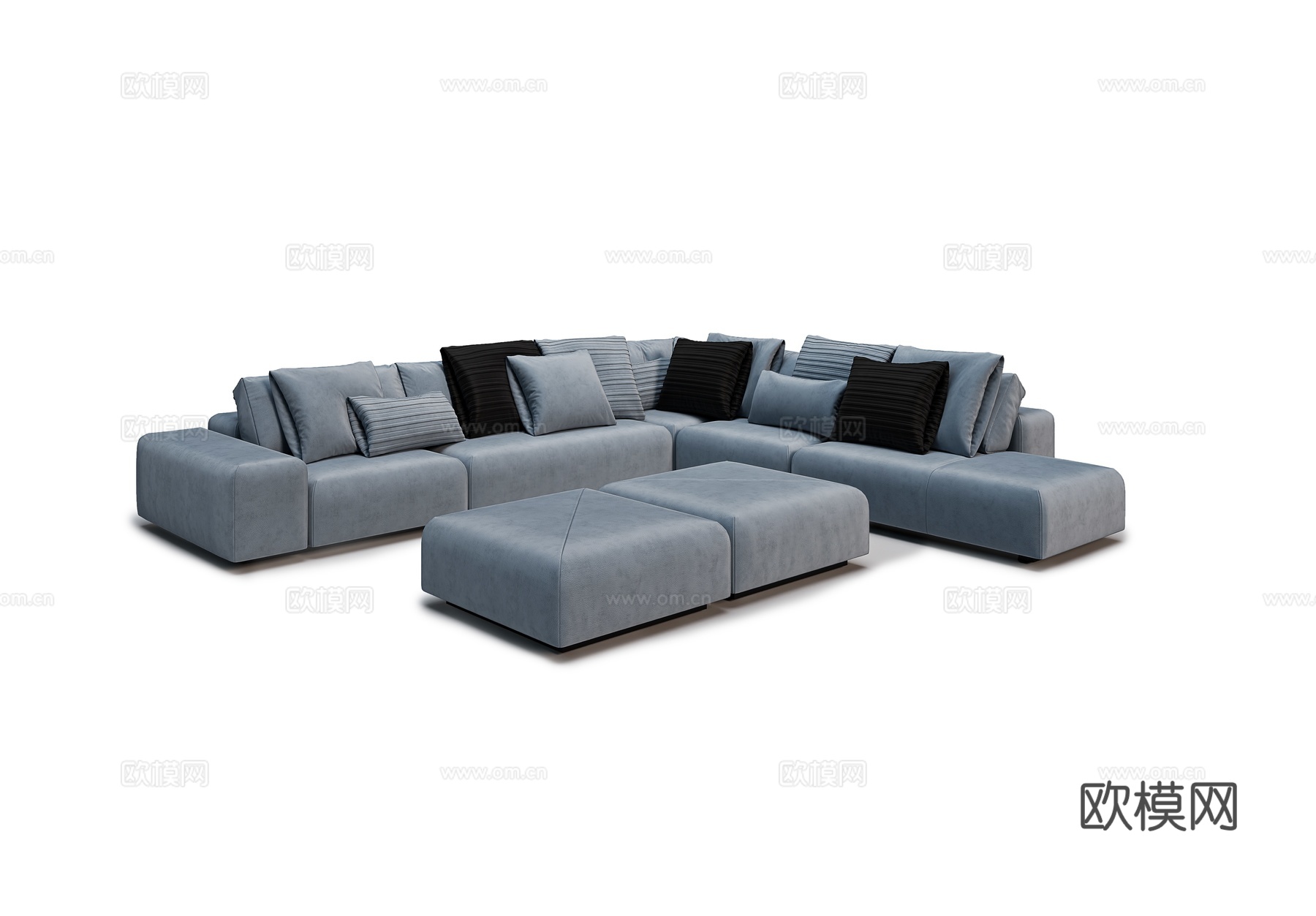 baxter 意式组合沙发3d模型下载