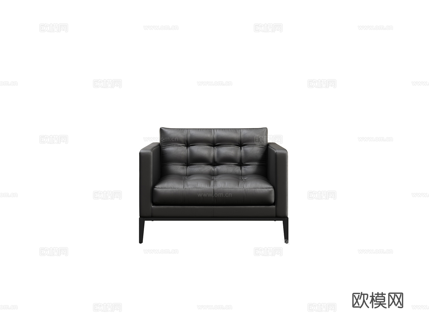 B&B 意式单人沙发3d模型下载（渲染图1）