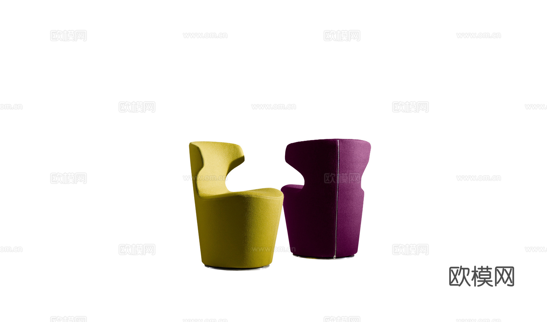 B&B 休闲椅3d模型下载（渲染图1）