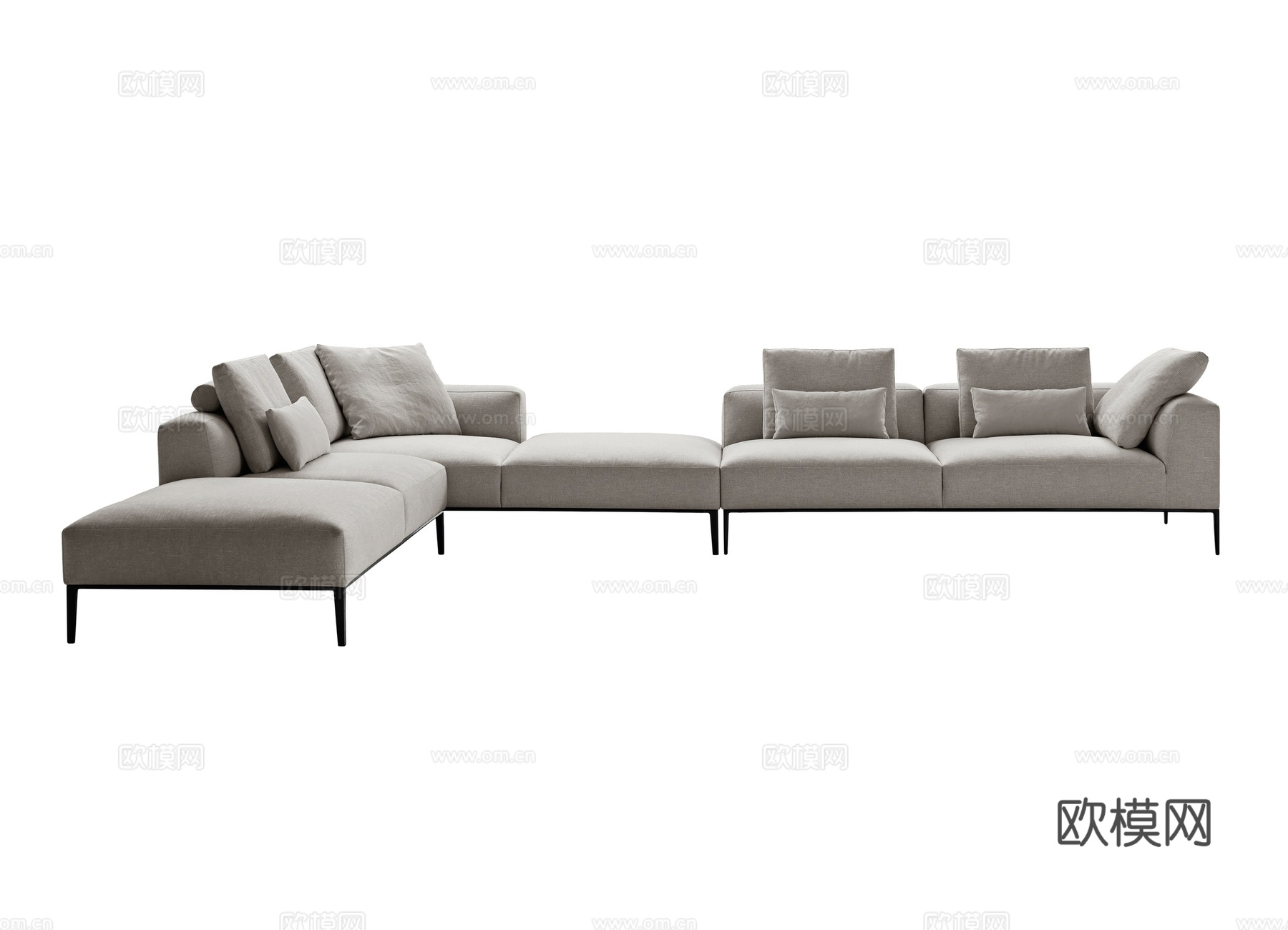 B&B 转角沙发3d模型下载